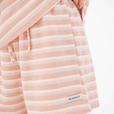 Soft Stripe Waffle Shorts - Peach Stripe