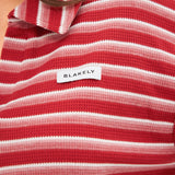 Soft Stripe Waffle Rugby Shirt - Red Stripe