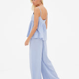 Mila Peplum Top - Summer Blue