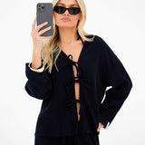 Mila Tie Up Top - Black