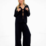 Mila Tie Up Top - Black