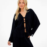 Mila Tie Up Top - Black
