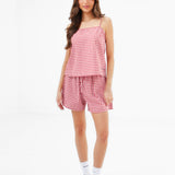Lottie Gingham Cami Top - Red