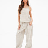 Lottie Gingham Cami Top - Tan