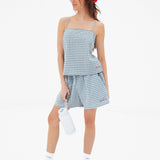 Lottie Gingham Shorts - Light Teal
