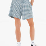 Lottie Gingham Shorts - Light Teal