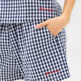 Lottie Gingham Shorts - Navy