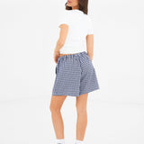 Lottie Gingham Shorts - Navy