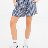 Lottie Gingham Shorts - Navy