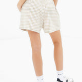 Lottie Gingham Shorts - Tan