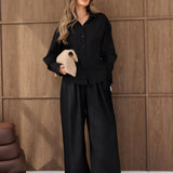 Alessia Linen Shirt - Black
