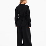 Alessia Linen Shirt - Black