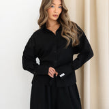 Alessia Linen Shirt - Black