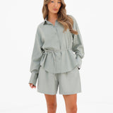 Alessia Linen Shirt - Soft Sage