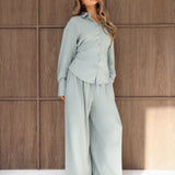 Alessia Linen Shirt - Soft Sage