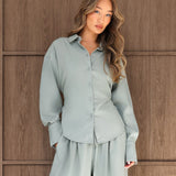 Alessia Linen Shirt - Soft Sage