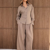 Alessia Linen Shirt - Tan