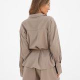 Alessia Linen Shirt - Tan