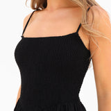 Alessia Linen Dress - Black