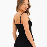 Alessia Linen Dress - Black