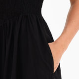 Alessia Linen Dress - Black