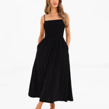 Alessia Linen Dress - Black