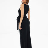 Mae Tied Waist Dress - Black
