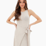 Mae Tied Waist Dress - Taupe