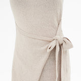 Mae Tied Waist Dress - Taupe