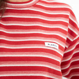 Soft Stripe Waffle T-Shirt - Red Stripe