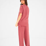 Soft Stripe Waffle T-Shirt - Red Stripe