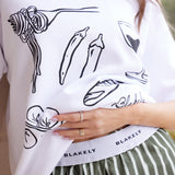Tessa Oversized T-Shirt - White & Black