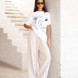 Tessa Oversized T-Shirt - White & Black