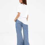 Tessa Oversized T-Shirt - White & Cherry Red