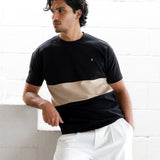 Evan Relaxed T-Shirt - Black & Tan