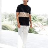 Evan Relaxed T-Shirt - Black & Tan