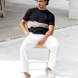 Evan Relaxed T-Shirt - Black & Tan