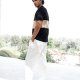 Evan Relaxed T-Shirt - Black & Tan