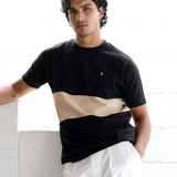Evan Relaxed T-Shirt - Black & Tan