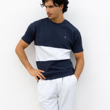 Evan Relaxed T-Shirt - True Navy & White