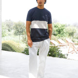 Evan Relaxed T-Shirt - True Navy & White