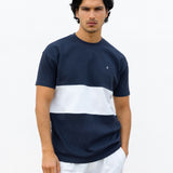 Evan Relaxed T-Shirt - True Navy & White