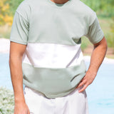 Evan Relaxed T-Shirt - Sage & White