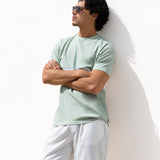 Evan Relaxed T-Shirt - Sage & White
