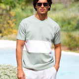 Evan Relaxed T-Shirt - Sage & White
