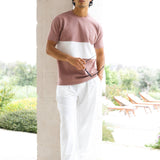 Evan Relaxed T-Shirt - Clay & White
