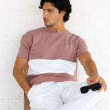 Evan Relaxed T-Shirt - Clay & White