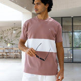 Evan Relaxed T-Shirt - Clay & White