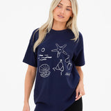 Mira Oversized T-Shirt - Dark Navy