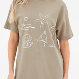 Mira Oversized T-Shirt - Tan